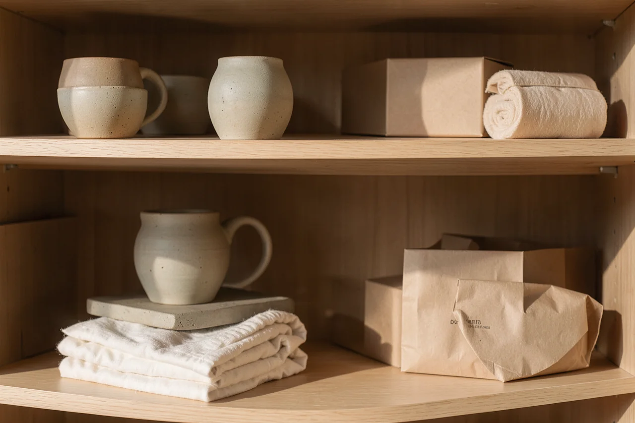 Illustrative retail packaging and product selection