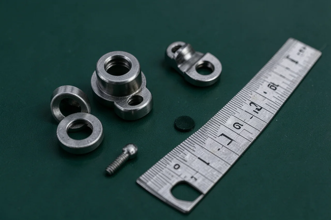 Illustrative metal fittings and material details